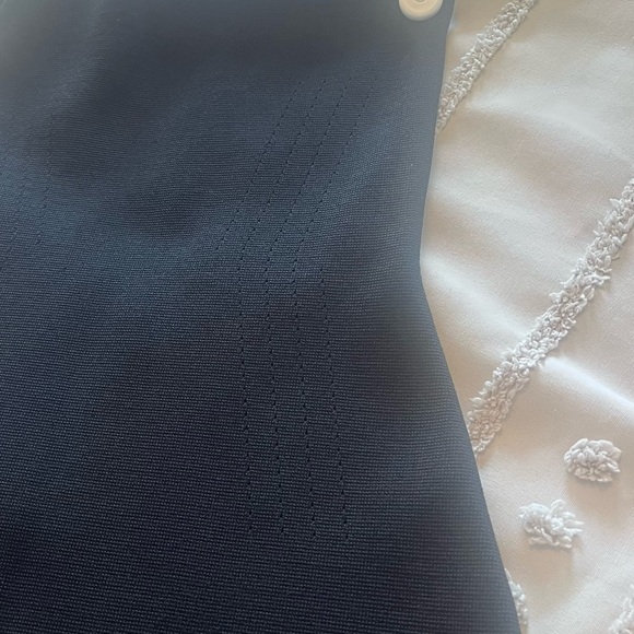 Zara Black Mini Dress Strapless with Slit Size Small - Picture 4 of 4